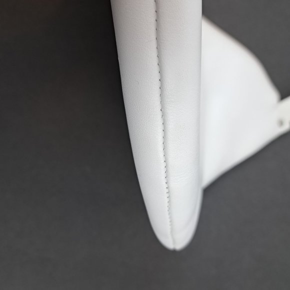 Hobo International White Shoulder Bag Asymmetrical Minimalist Design - Picture 6 of 16